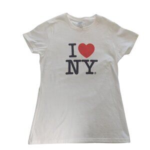 I ❤️ NY Classic White Cotton Short Sleeve T-Shirt NWOT Souvenir Graphic Tee*SZXS